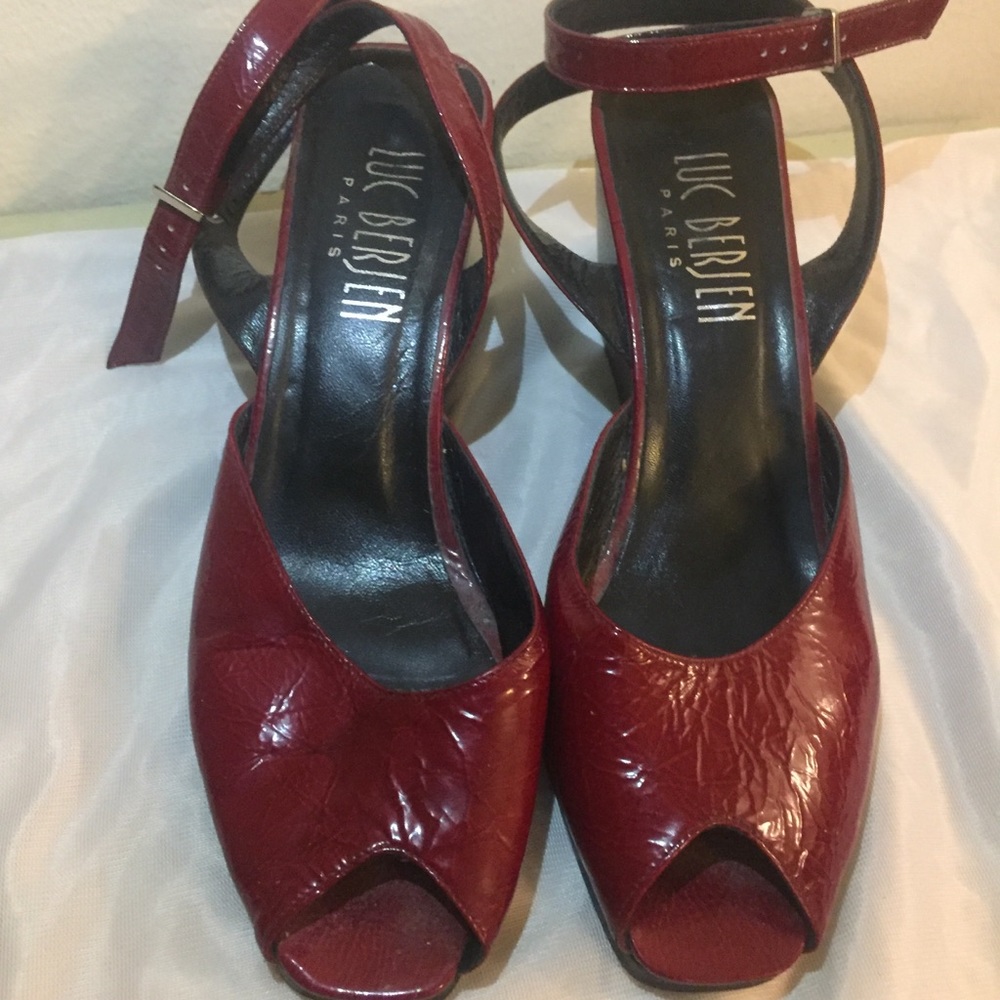Luc Berjen Red Strap Heels Sz 41